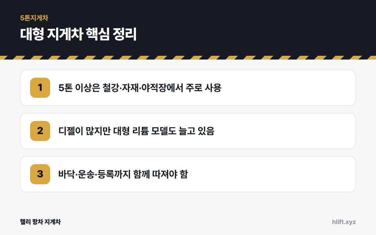 대형 지게차 핵심 정리