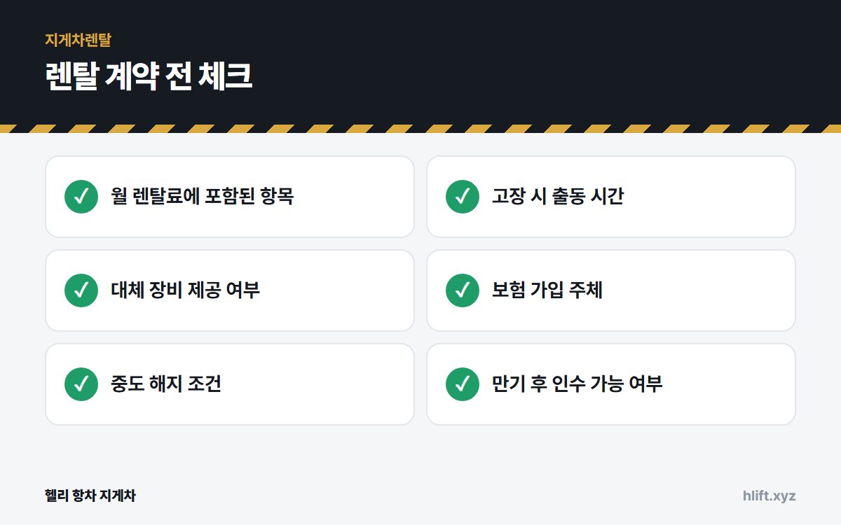 렌탈 계약 전 체크