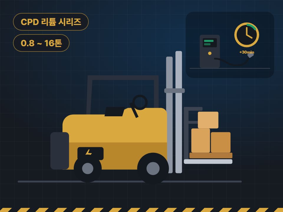 헬리 CPD 리튬 지게차 0.8~16톤과 급속 충전 그림